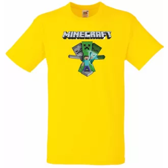 Creeper - Minecraft stílus gyerek rövid ujjú póló