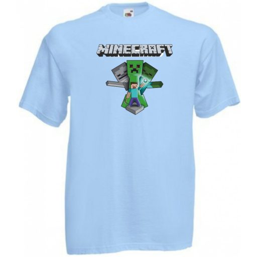 Creeper - Minecraft stílus gyerek rövid ujjú póló