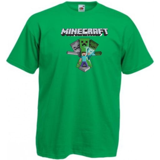 Creeper - Minecraft stílus gyerek rövid ujjú póló
