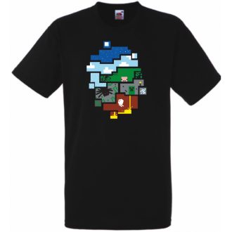 Minecraft világ gyerek rövid ujjú póló