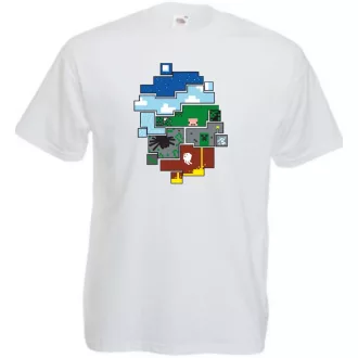 Minecraft világ gyerek rövid ujjú póló