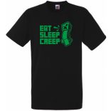 Eat Sleep Creeper férfi rövid ujjú póló