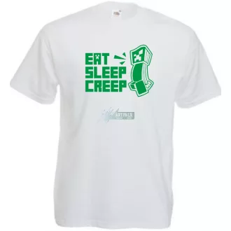 Eat Sleep Creeper férfi rövid ujjú póló