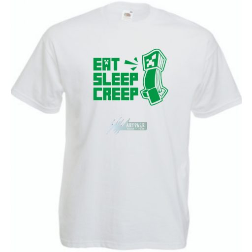 Eat Sleep Creeper férfi rövid ujjú póló