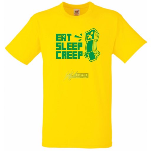 Eat Sleep Creeper férfi rövid ujjú póló