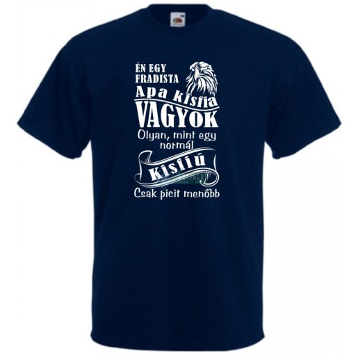 Foci rajongó Fradi szurkoló Apa kisfia gyerek rövid ujjú póló