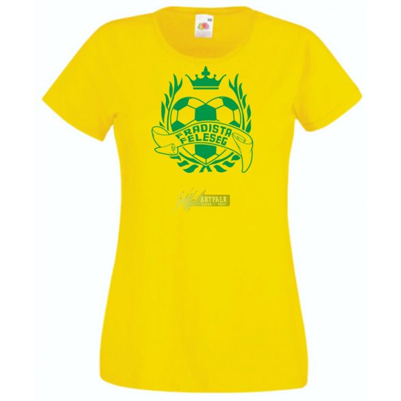 Foci rajongó Fradi szurkoló feleség női rövid ujjú póló