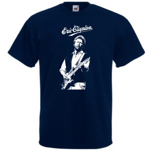 Legendás gitáros E. Clapton férfi rövid ujjú póló