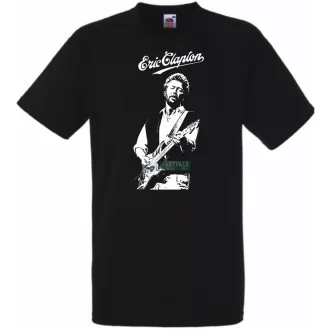 Legendás gitáros E. Clapton férfi rövid ujjú póló