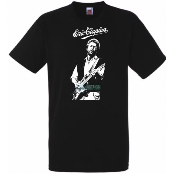 Legendás gitáros E. Clapton férfi rövid ujjú póló