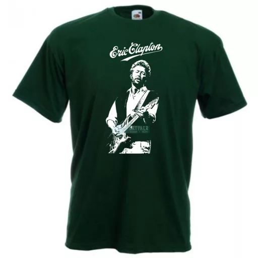 Legendás gitáros E. Clapton férfi rövid ujjú póló