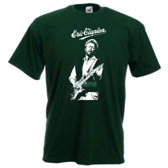 Legendás gitáros E. Clapton férfi rövid ujjú póló