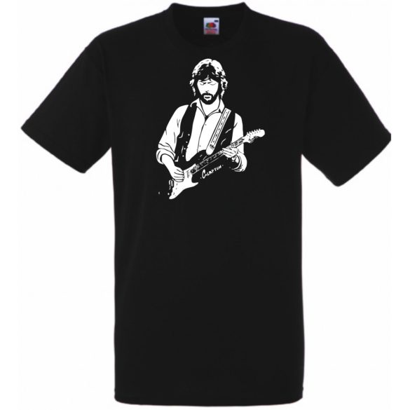 Legendás gitáros E. Clapton -B férfi rövid ujjú póló