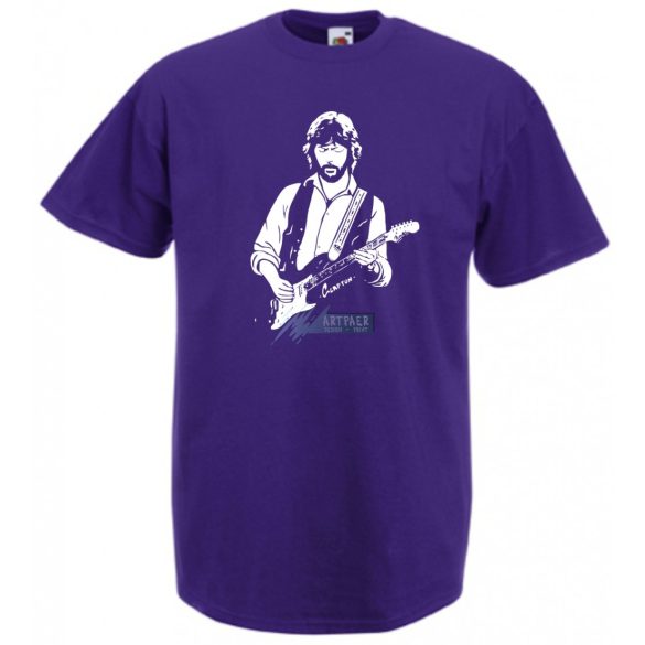 Legendás gitáros E. Clapton -B férfi rövid ujjú póló