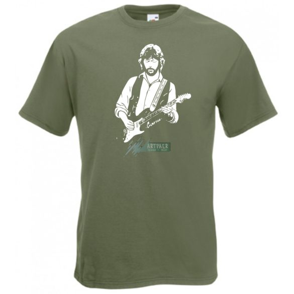 Legendás gitáros E. Clapton -B férfi rövid ujjú póló