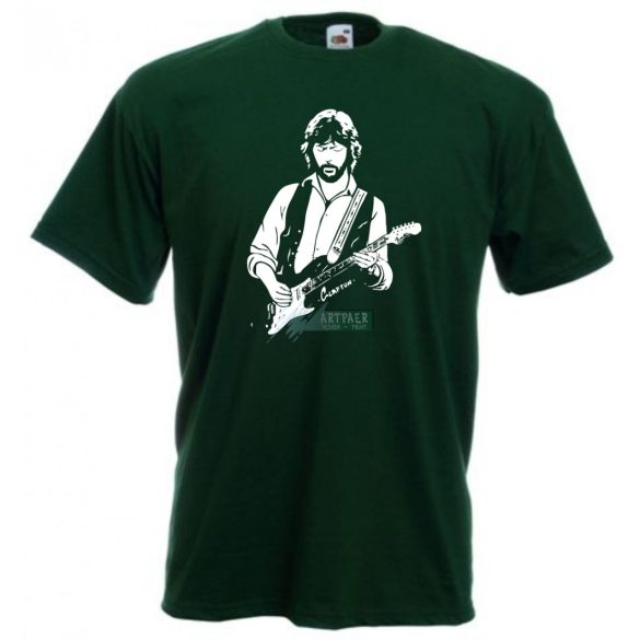 Legendás gitáros E. Clapton -B férfi rövid ujjú póló