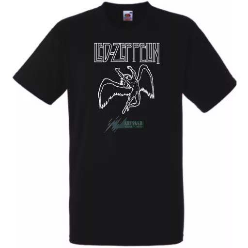 Retro Led Zeppelin férfi rövid ujjú póló