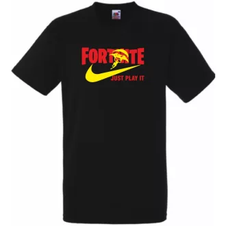 Parody - Just Play It Fortnite férfi rövid ujjú póló