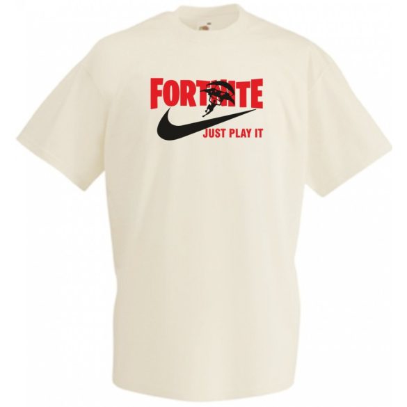 Parody - Just Play It Fortnite férfi rövid ujjú póló