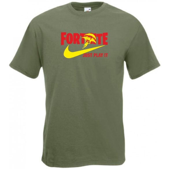 Parody - Just Play It Fortnite férfi rövid ujjú póló
