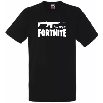 All Night Fortnite gyerek rövid ujjú póló