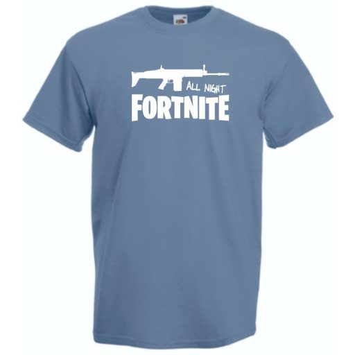 All Night Fortnite férfi rövid ujjú póló