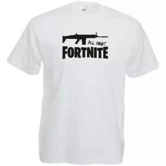 All Night Fortnite férfi rövid ujjú póló