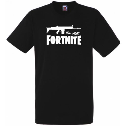 All Night Fortnite férfi rövid ujjú póló