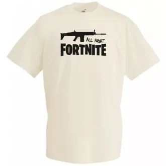 All Night Fortnite férfi rövid ujjú póló