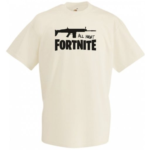 All Night Fortnite férfi rövid ujjú póló
