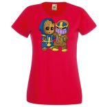 Cuki jelmezes kicsi hősök III. női rövid ujjú póló