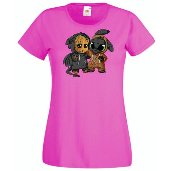 Cuki jelmezes kicsi hősök 4. női rövid ujjú póló