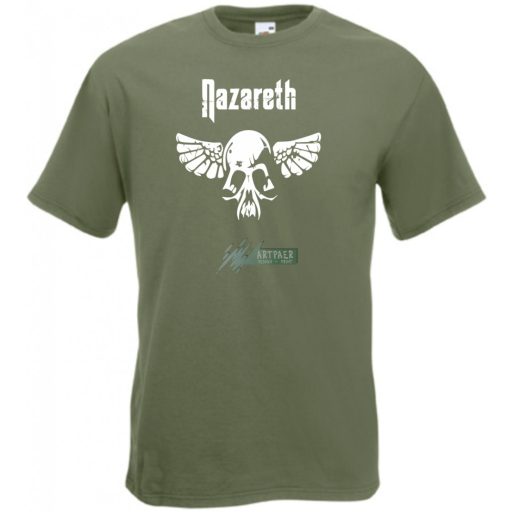 Retro Angyal Koponya Nazareth férfi rövid ujjú póló