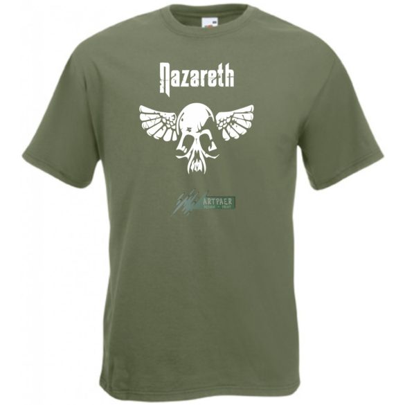 Retro Angyal Koponya Nazareth férfi rövid ujjú póló