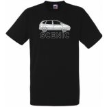 Autó fan Renault Scenic férfi rövid ujjú póló