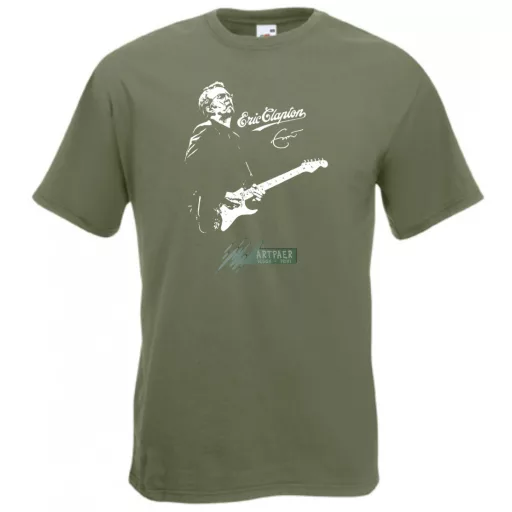 Legendás gitáros Eric Clapton férfi rövid ujjú póló