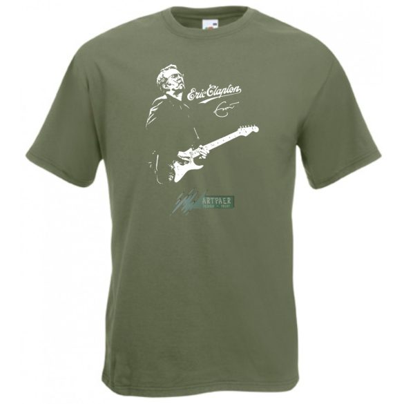 Legendás gitáros Eric Clapton férfi rövid ujjú póló