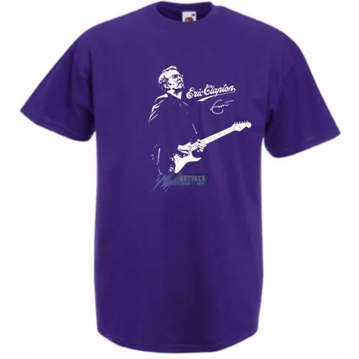 Legendás gitáros Eric Clapton férfi rövid ujjú póló