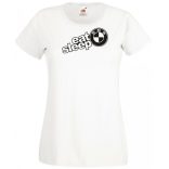 Autó fan Eat Sleep BMW női rövid ujjú póló