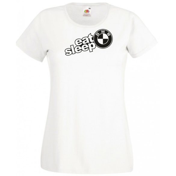 Autó fan Eat Sleep BMW női rövid ujjú póló
