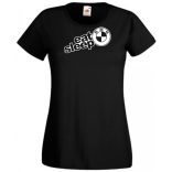 Autó fan Eat Sleep BMW női rövid ujjú póló