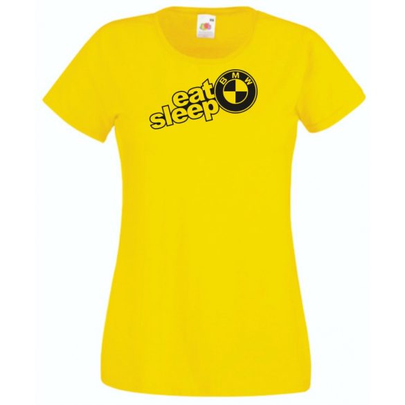Autó fan Eat Sleep BMW női rövid ujjú póló