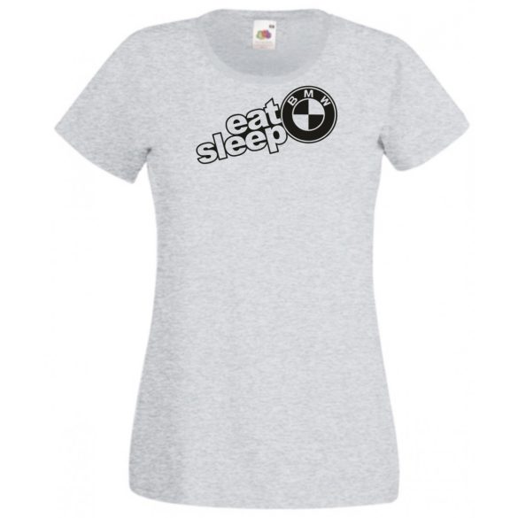 Autó fan Eat Sleep BMW női rövid ujjú póló