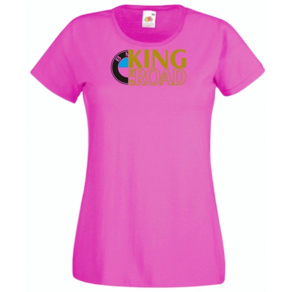 Autó fan King of the Road BMW női rövid ujjú póló