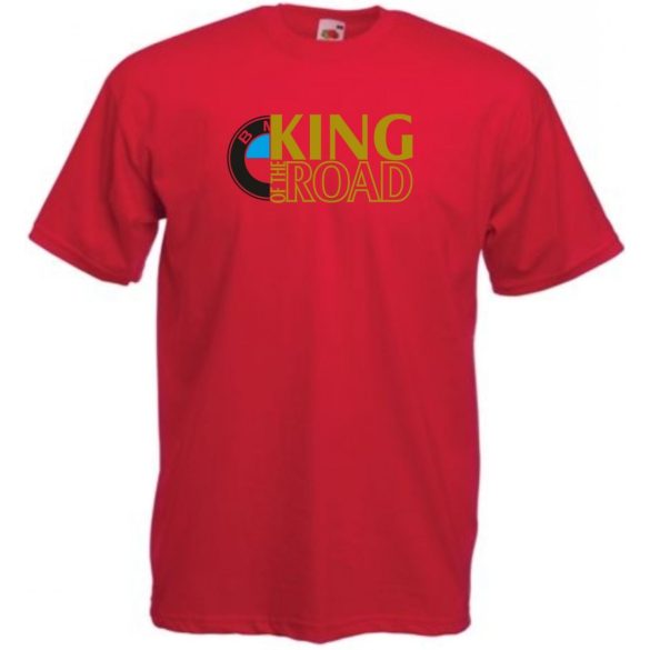 Autó fan King of the Road BMW férfi rövid ujjú póló