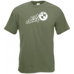 Autó fan Eat Sleep BMW férfi rövid ujjú póló