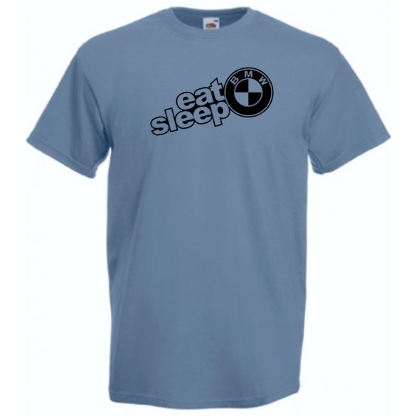 Autó fan Eat Sleep BMW férfi rövid ujjú póló