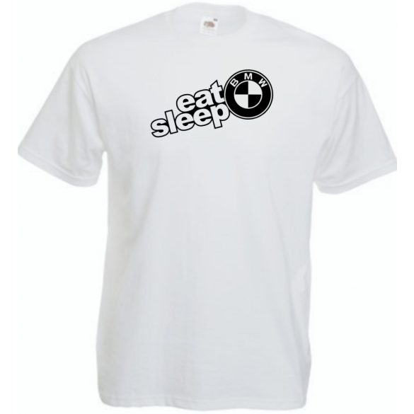 Autó fan Eat Sleep BMW férfi rövid ujjú póló
