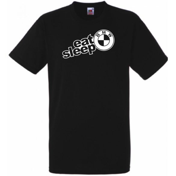 Autó fan Eat Sleep BMW férfi rövid ujjú póló