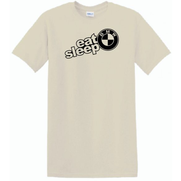 Autó fan Eat Sleep BMW férfi rövid ujjú póló